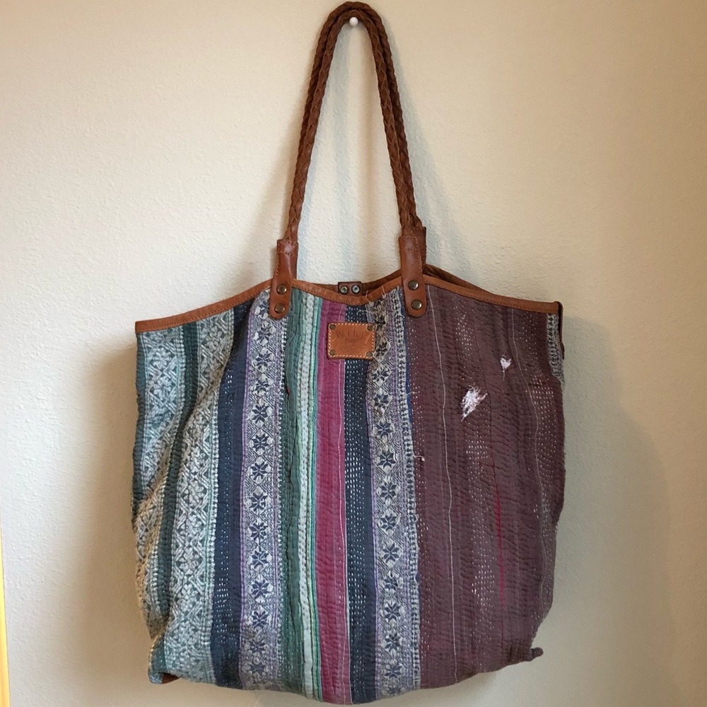 WILL LEATHER GOODS Kantha Quilted Reversible Tote